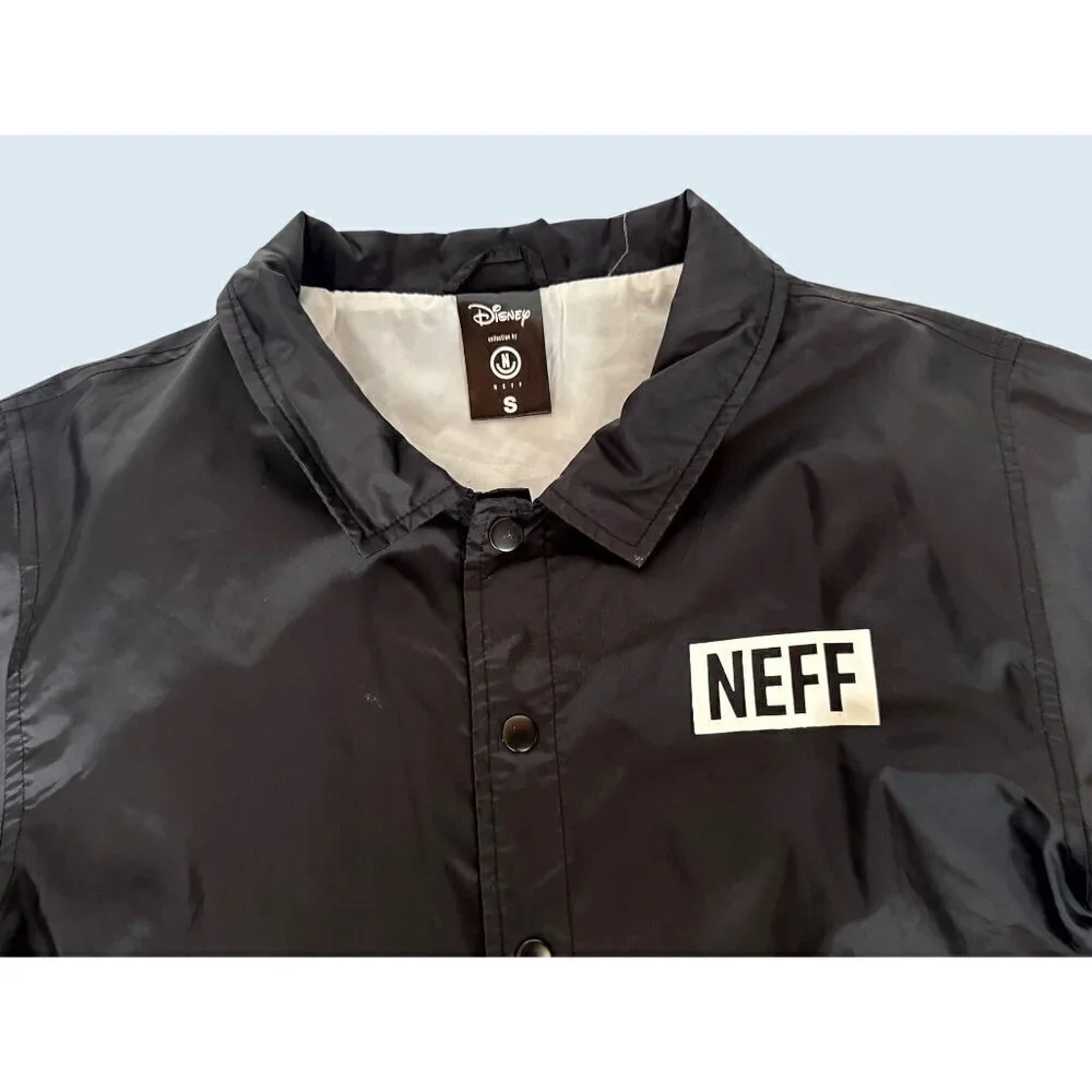 DISNEY X NEFF Youth Nylon Snap Button Jacket Coat Size Small
